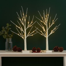Neo Set of 2 LED Pre Lit Twig Tree Lights 60cm Birch Tree Lamp Warm White Lights Battery Operated Decorative Centrepiece Flexible Branches Christmas Wedding Bedroom Home Décor  Neo Set of 2 LED Pre Lit Twig Tree Lights 60cm Birch Tree Lamp Warm White Lights Battery Operated Decorative Centrepiece Flexible Branches Christmas Wedding Bedroom Home Décor